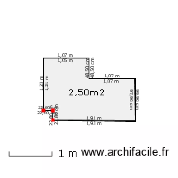 SALLE DE BAIN. Plan de 