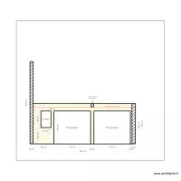 Plan coupe garage double portes voiture