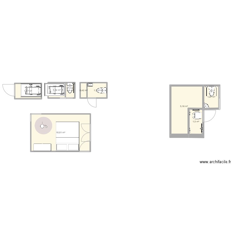 Mathis RDC. Plan de 9 pièces et 23 m2