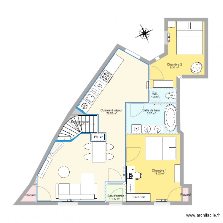 Appartement après 7C. Plan de 0 pièce et 0 m2