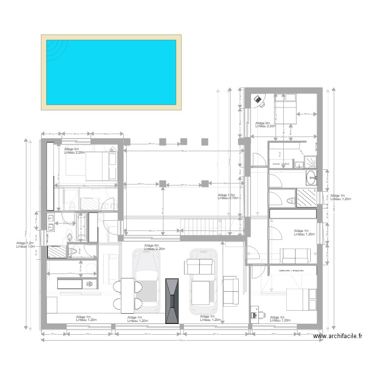 Maison. Plan de 0 pièce et 0 m2