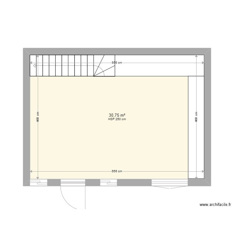 SURELEVATION MAISON BIEVRES. Plan de 2 pièces et 61 m2