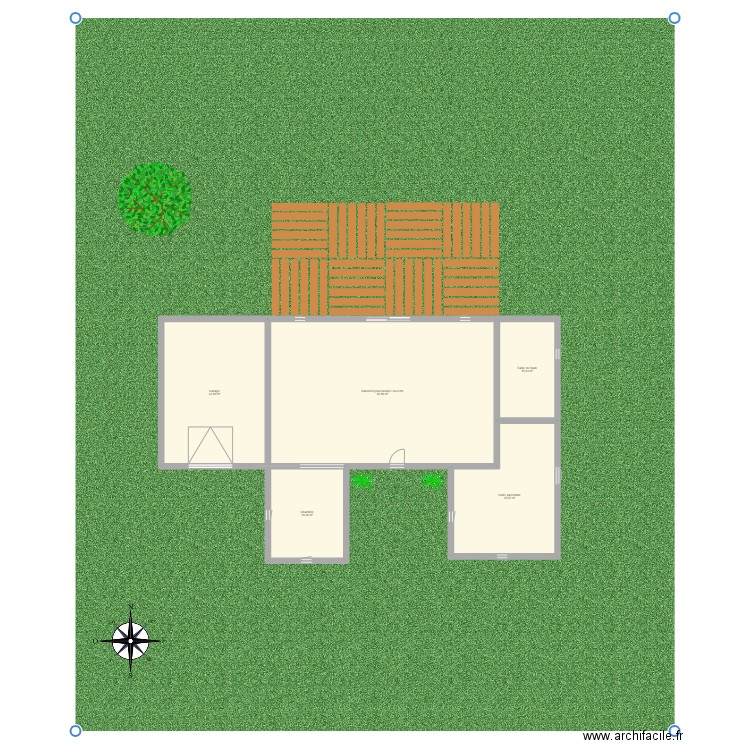 Maison bioclimatique. Plan de 0 pièce et 0 m2