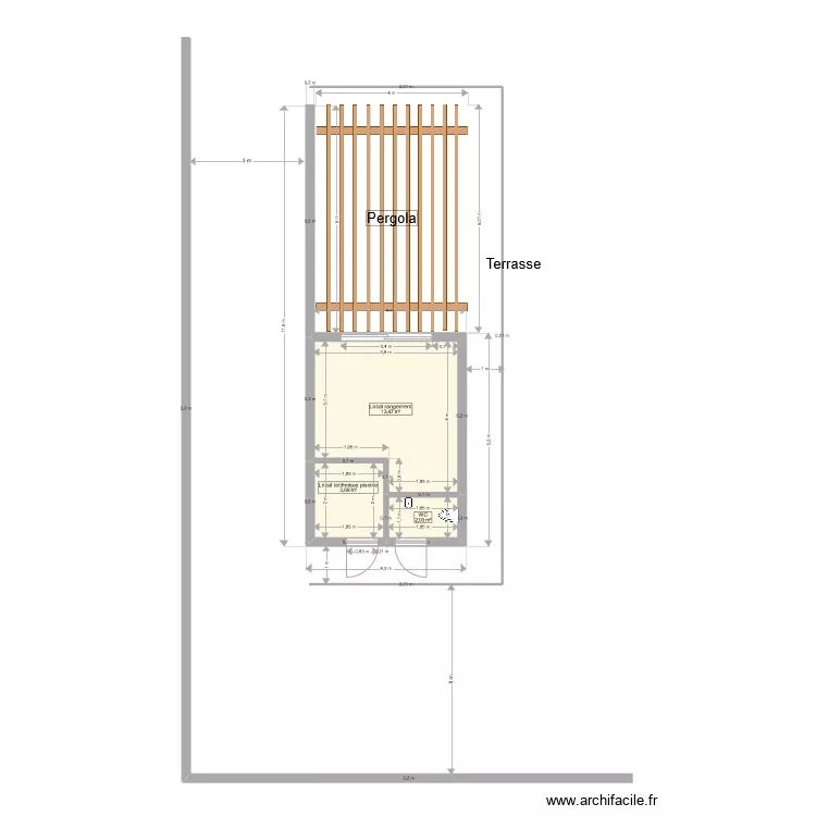 plan local technique avec pergola d&eacute;finitif2. Plan de 
