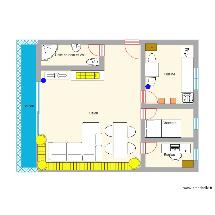 Appartement Foxtrot et Houpette 2. Plan de 0 pièce et 0 m2