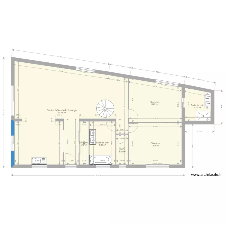 Pierre b&eacute;nite 2. Plan de 