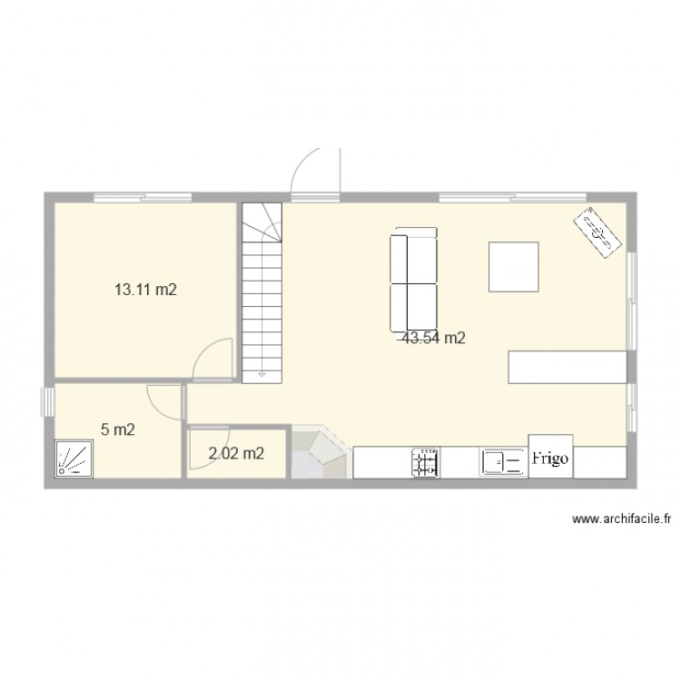 plan maison 6x12