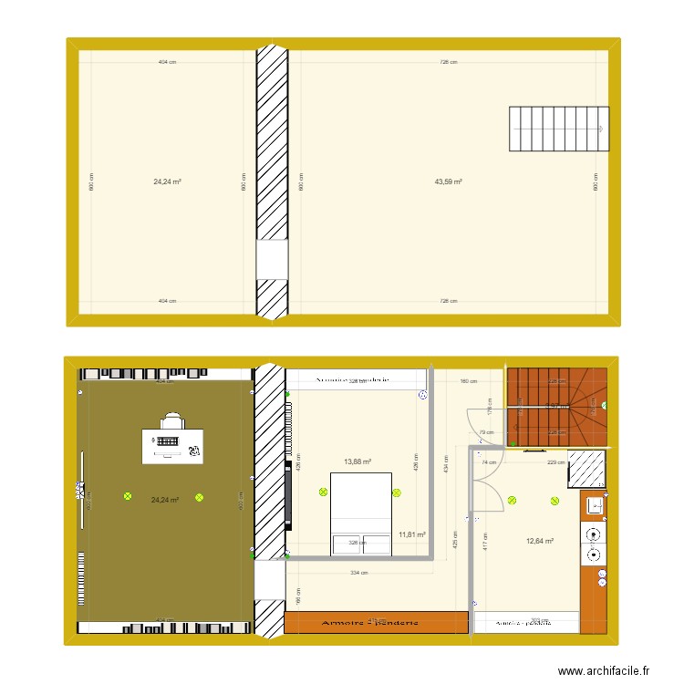 Comble Bruyères et montbérault. Plan de 0 pièce et 0 m2