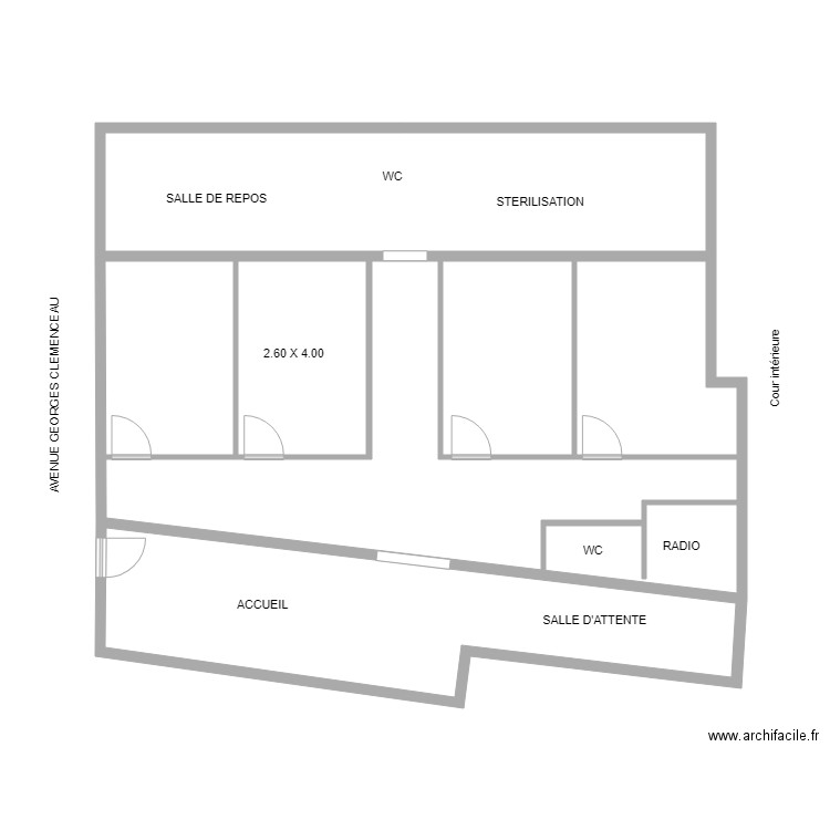 NPMAIRIE V1. Plan de 6 pièces et 128 m2
