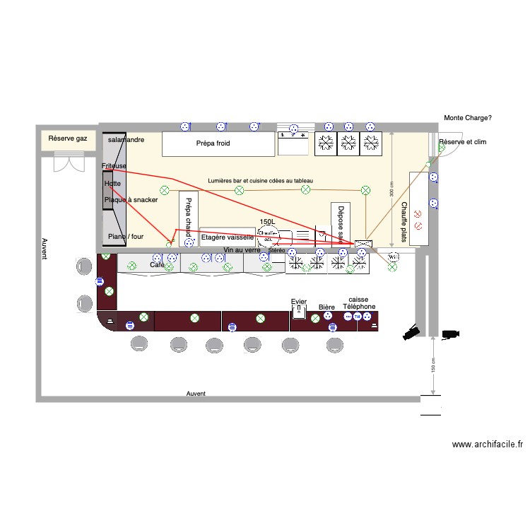 Cuisine et Bar Roof Top élec du 23 02 20. Plan de 0 pièce et 0 m2