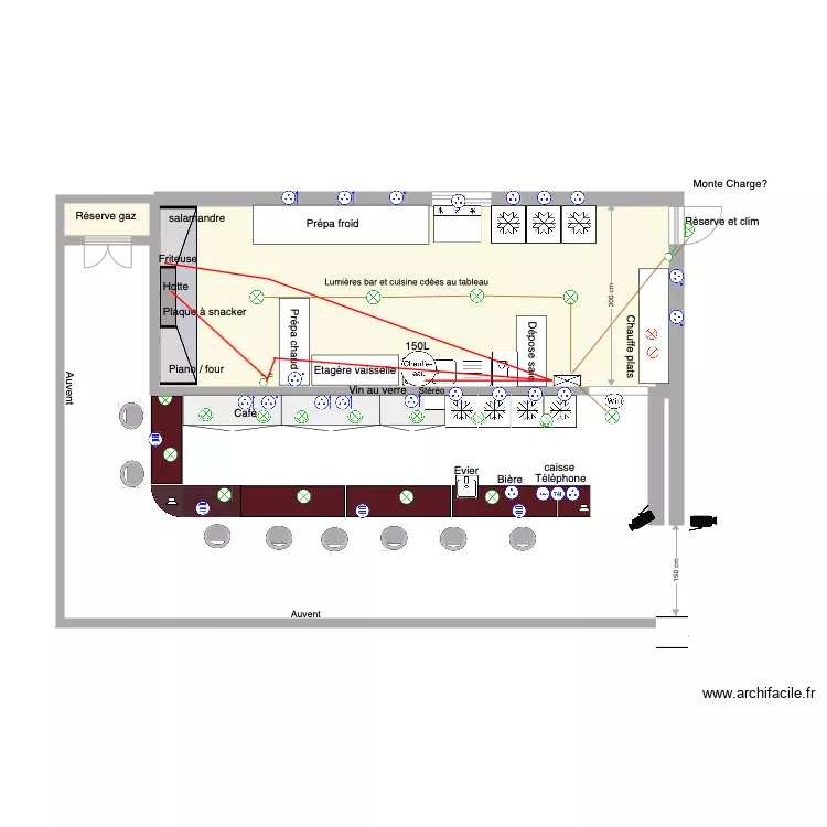 Cuisine et Bar Roof Top élec du 23 02 20. Plan de Cuisine et Bar Roof Top élec du 23 02 20. Plan de