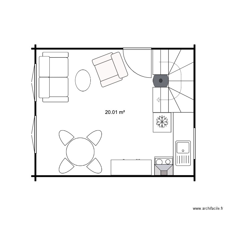 RDC 20M 1 sans SDB. Plan de 0 pièce et 0 m2