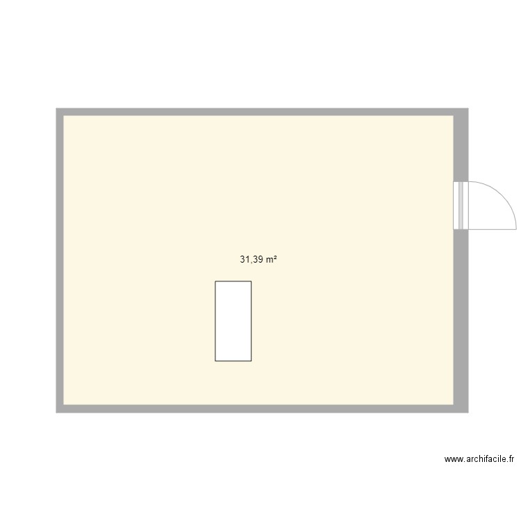 bureau secretariat. Plan de 1 pièce et 31 m2