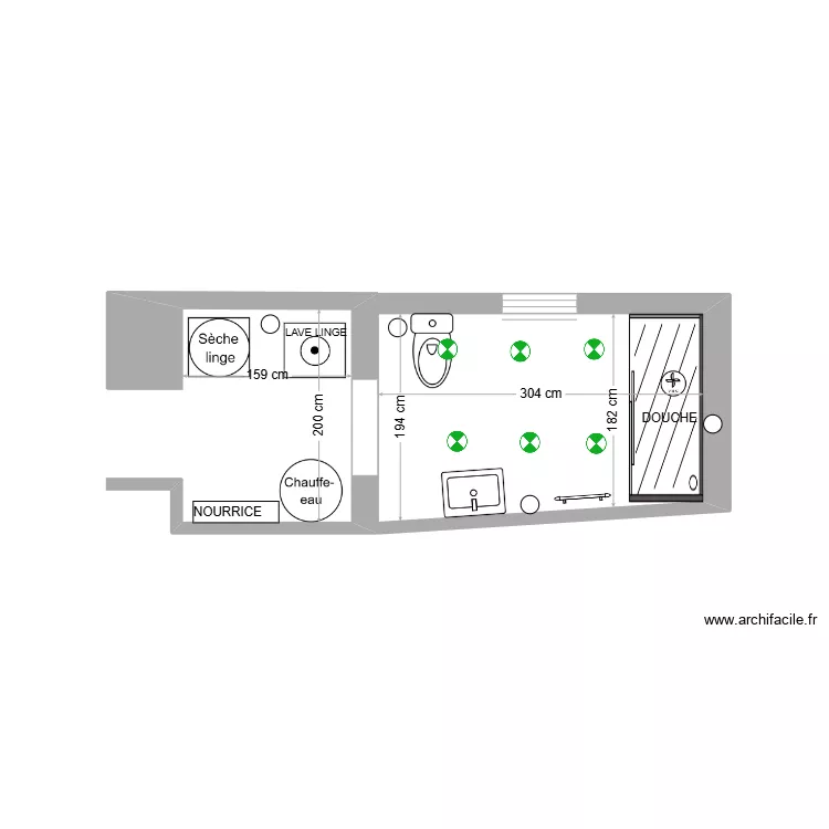 AILE MAISON. Plan de 