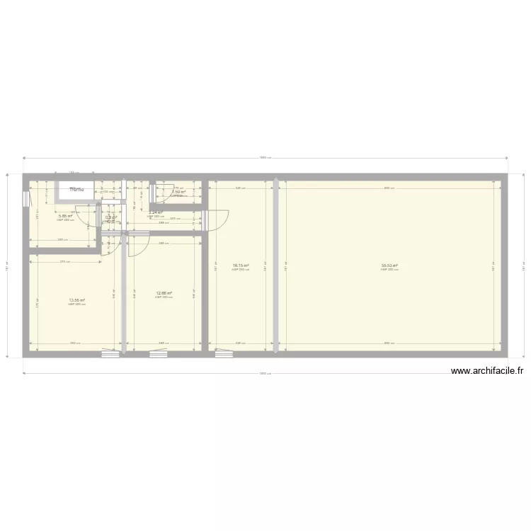 Bureau Moulin V4. Plan de 