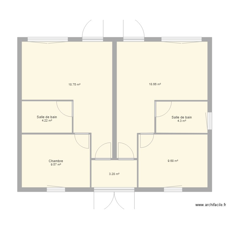 projet2 RDC. Plan de 0 pièce et 0 m2