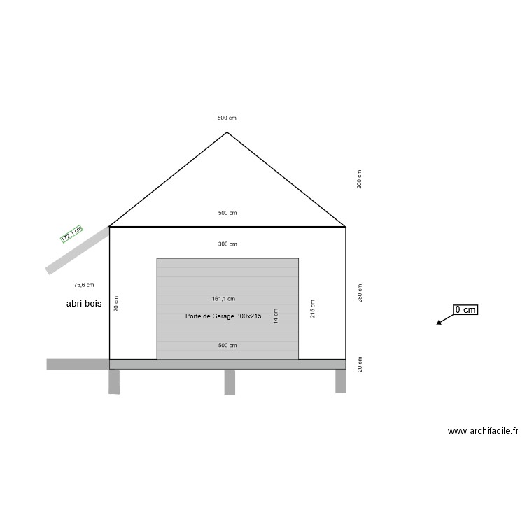 Garage façade porte garage 1 ok définitif. Plan de 0 pièce et 0 m2