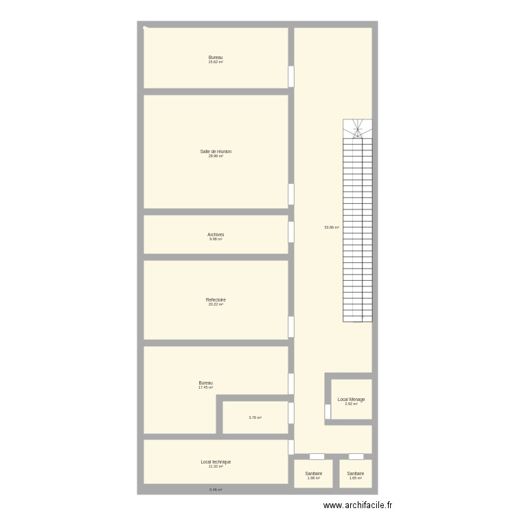 BSL 1er etage. Plan de 0 pièce et 0 m2