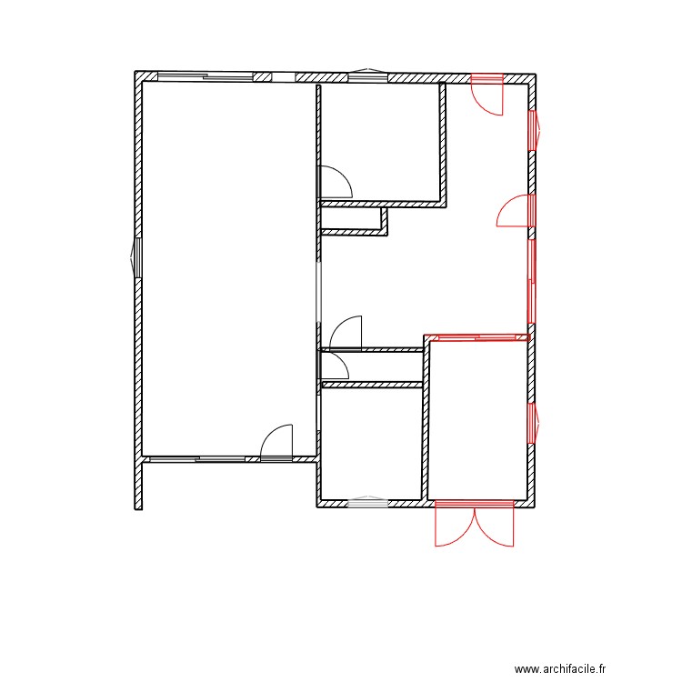 plan intérieur. Plan de 1 pièce et 96 m2