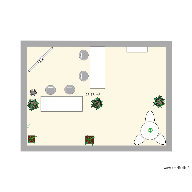 Plan stand. Plan de 1 pièce et 26 m2