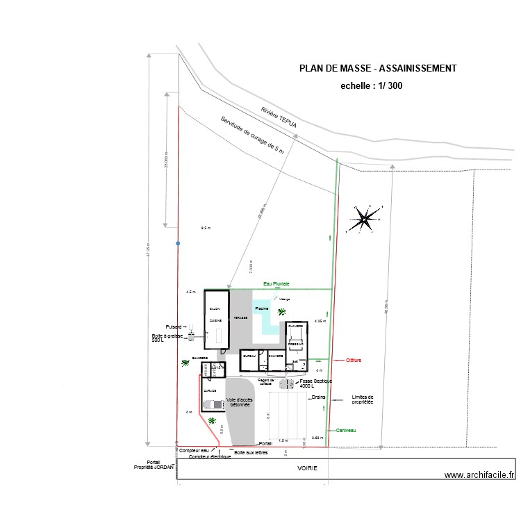 IMPLANTATION . Plan de 0 pièce et 0 m2