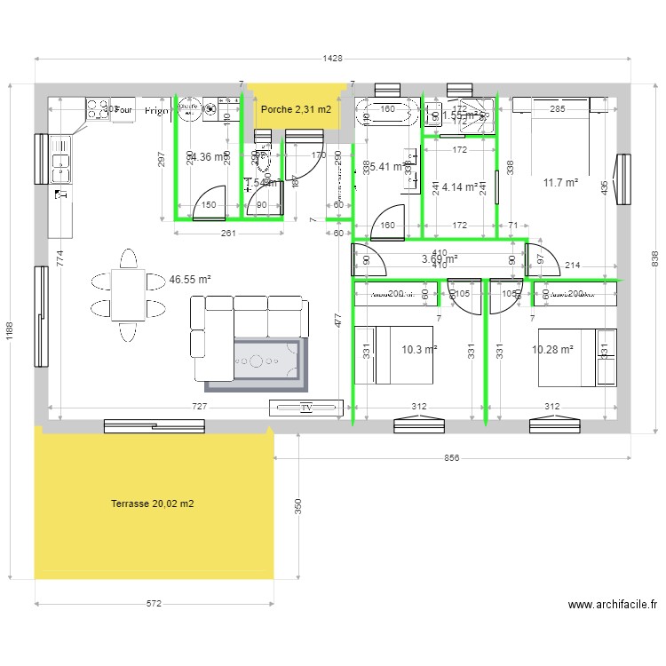 MALLET AVP 3. Plan de 12 pièces et 119 m2