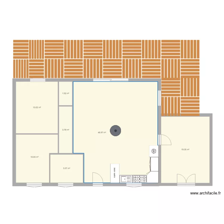 chalet remi2. Plan de 
