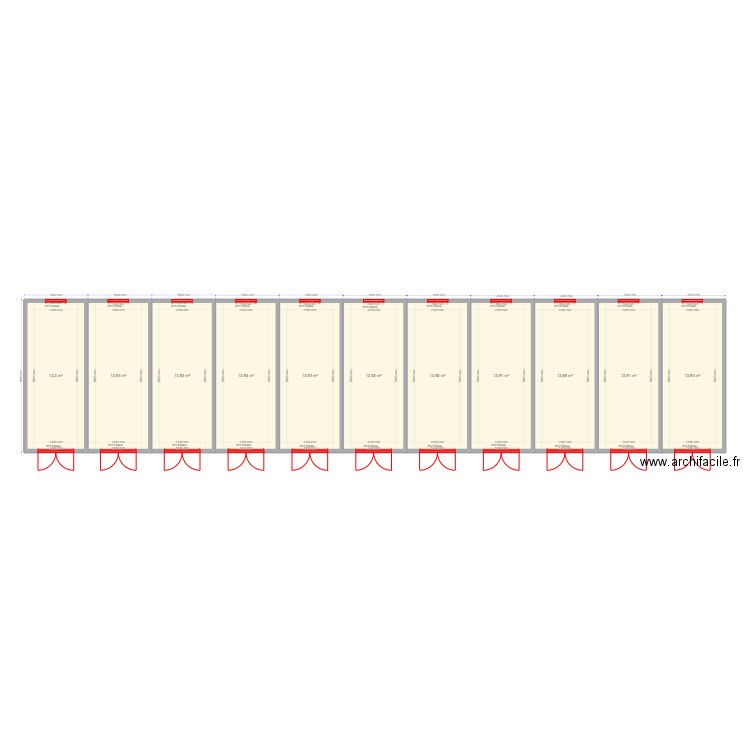 11м. Plan de 0 pièce et 0 m2