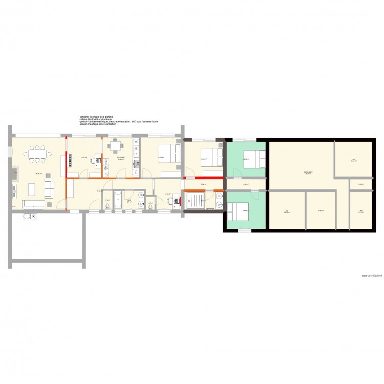 VEDRIN 4chambres 44m2   3. Plan de 0 pièce et 0 m2