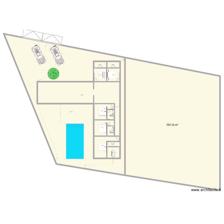 Villa Mere B1. Plan de 14 pièces et 1658 m2