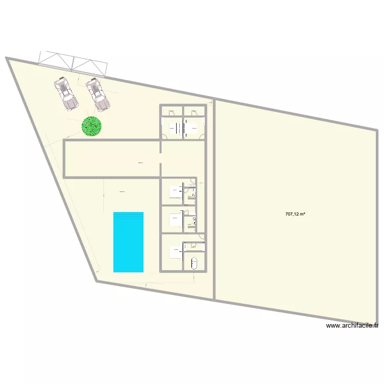Villa Mere B1. Plan de 