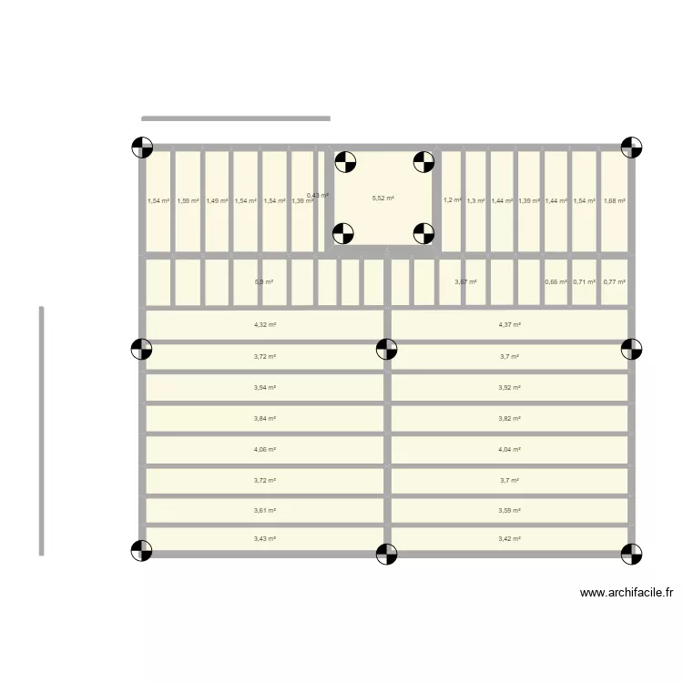 SOUBASSEMENT ET TERRASSE BUNGALOWS . Plan de 