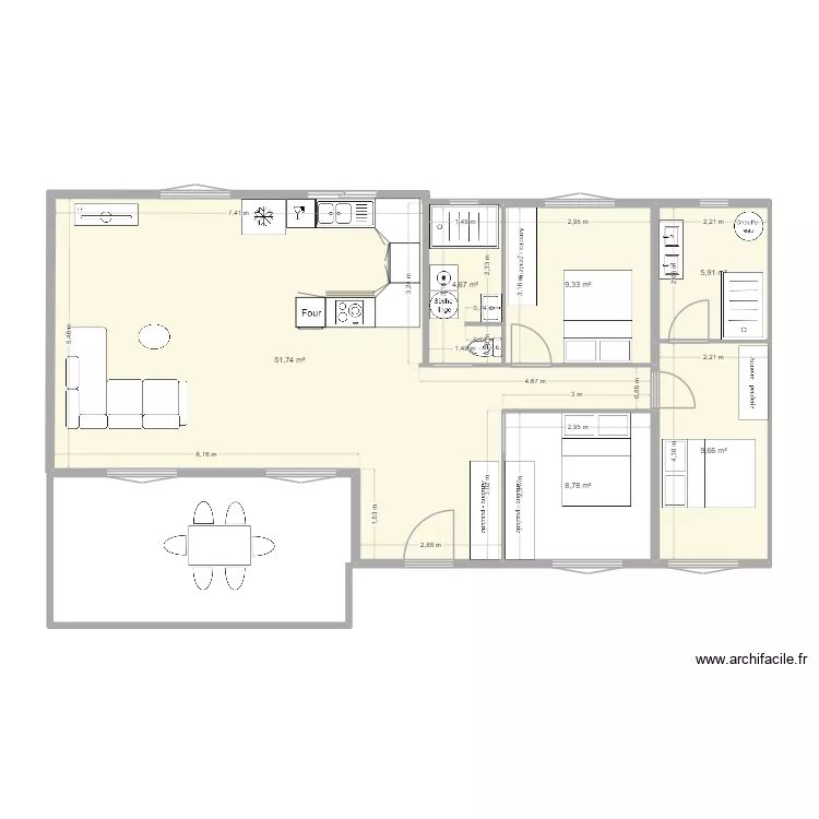 Meschers projet 1. Plan de 6 et 90 m² Meschers projet 1. Plan de 6 et 90 m²