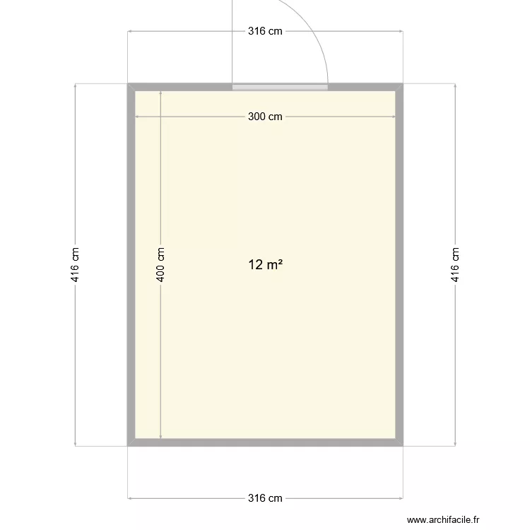 chambre froide. Plan de 