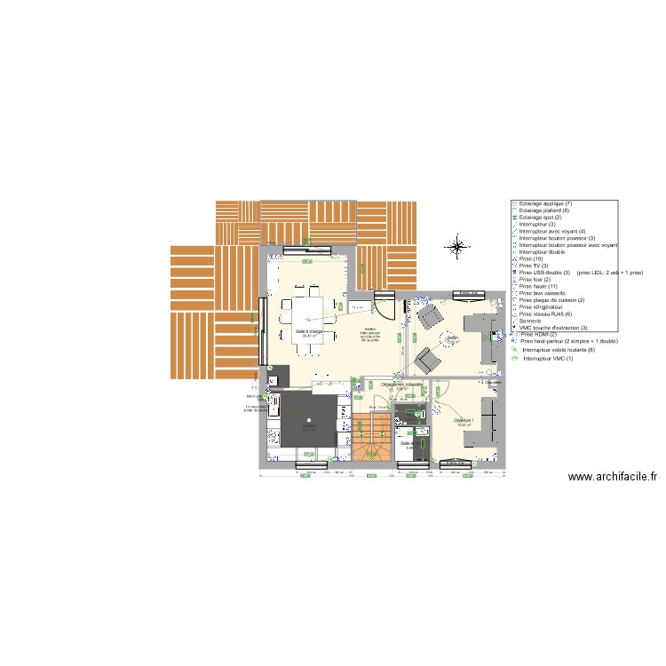 Maison Vezin RDC v12. Plan de 0 pièce et 0 m2