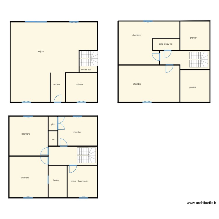 Maison Fontenay. Plan de 0 pièce et 0 m2