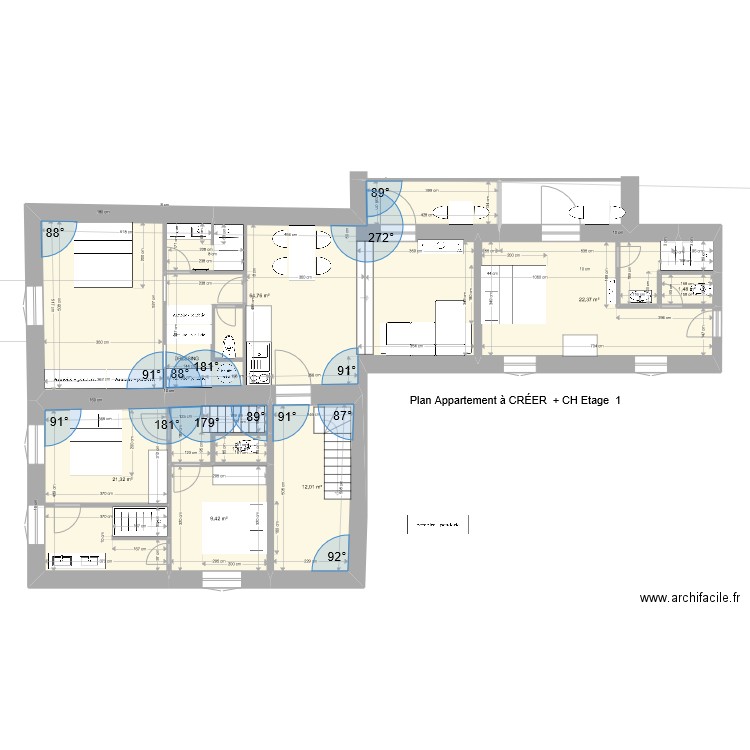 APPT  + gite. Plan de 7 pièces et 133 m2