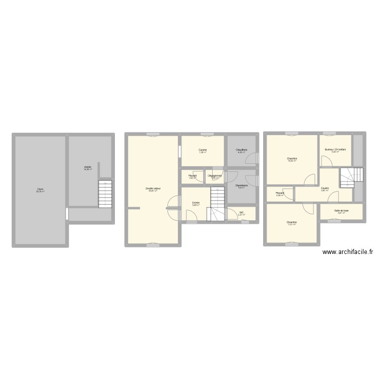FRANCOIS Hubert (GUENIN). Plan de 0 pièce et 0 m2