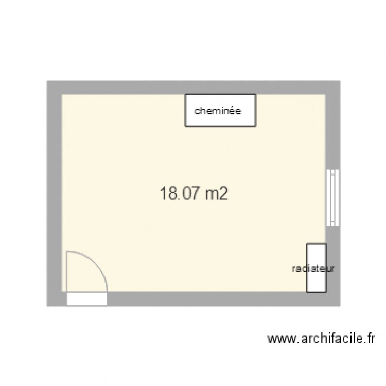 chambre grise. Plan de 0 pièce et 0 m2