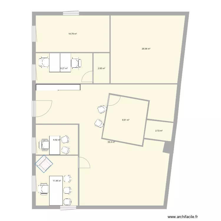 Bureaux Gr&eacute;sy V2. Plan de 