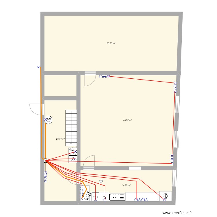 Reaux appartement. Plan de 0 pièce et 0 m2