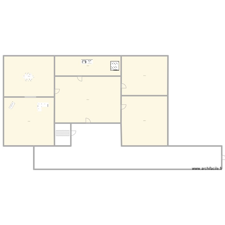 maison 1. Plan de 6 pièces et 1127 m2