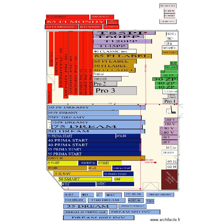 2022. Plan de 1 pièce et 1444 m2