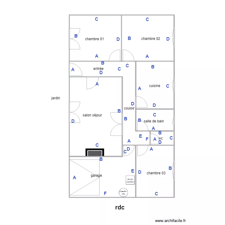 gaudey consorts maison PB. Plan de 