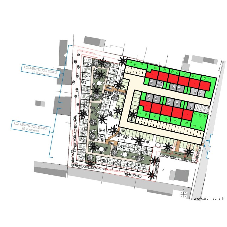 RAVATE ST JO. Plan de 49 pièces et 2894 m2