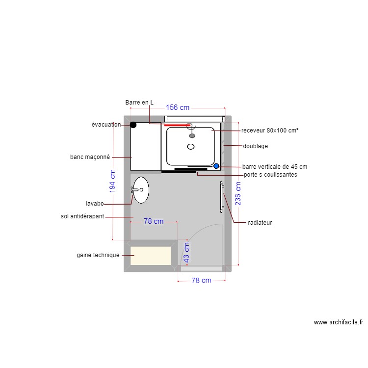plan projeté dossier 4894. Plan de 0 pièce et 0 m2