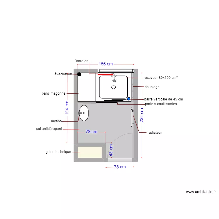 plan projet&eacute; dossier 4894. Plan de 