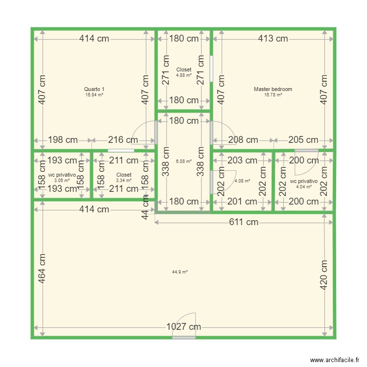 Granja T2. Plan de 0 pièce et 0 m2