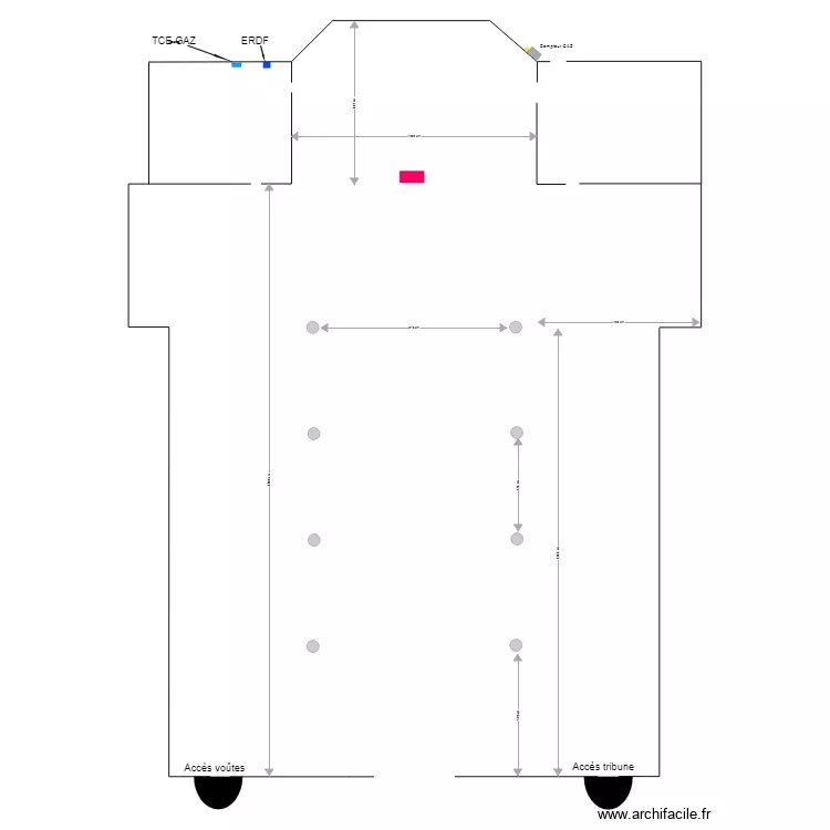 EGLISE SAINT AMAND CAUDERAN BORDEAUX . Plan de 