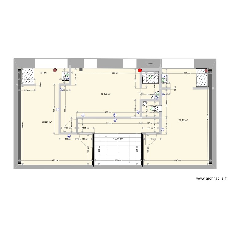 Plan La Villa Zen - 2EME - SANS MEUBLES. Plan de 5 pièces et 72 m2